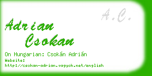 adrian csokan business card